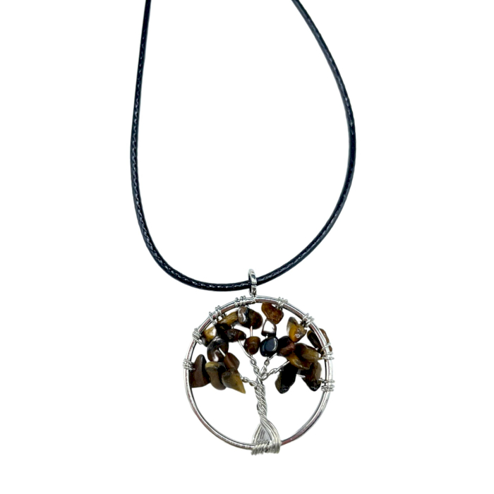 Prívesok-náhrdelník Strom života tigrie oko