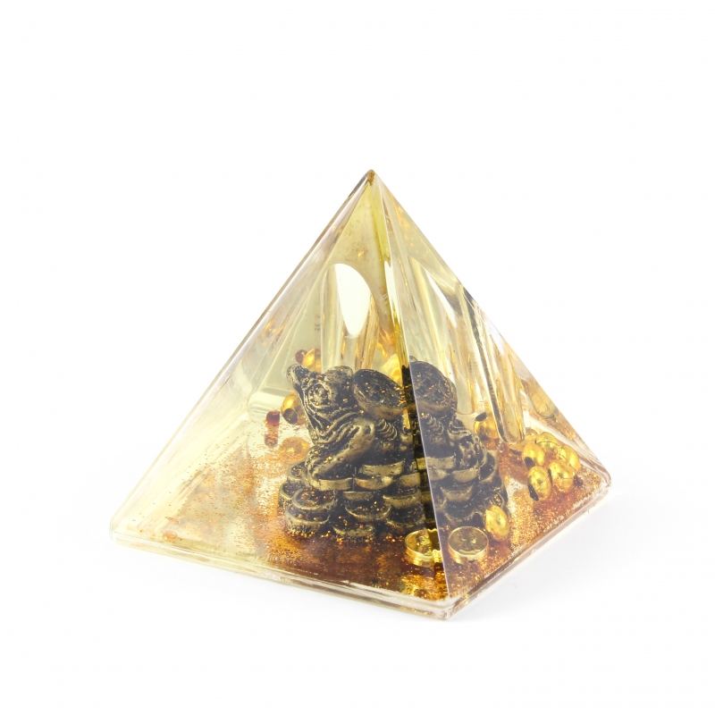Pyramída so žabou bohatstva - stojan na perá