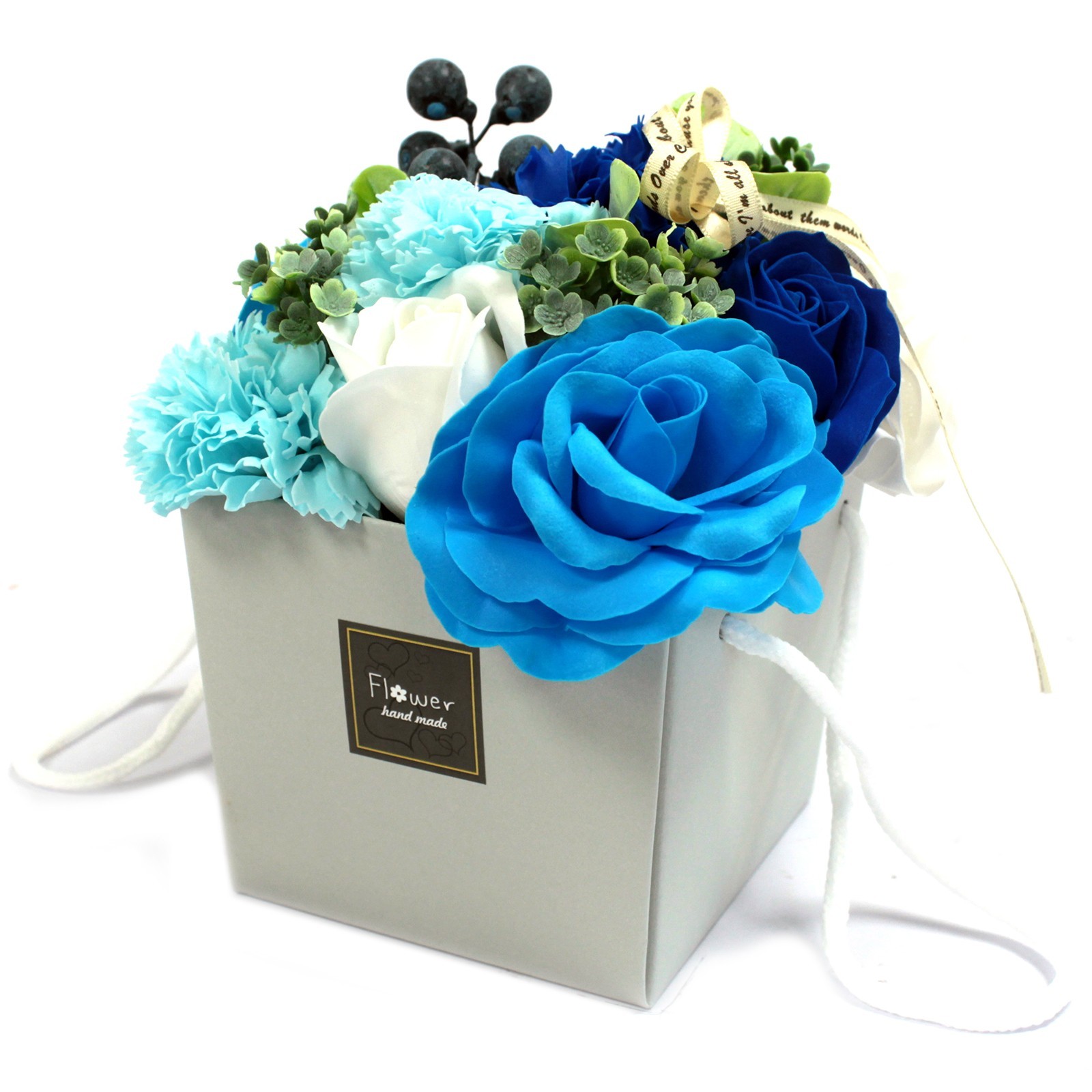 Mydlové kvety modré, svadobné