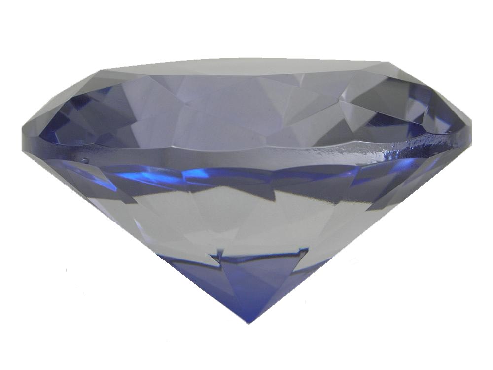 Krištáľový diamant veľký - svetlomodrý
