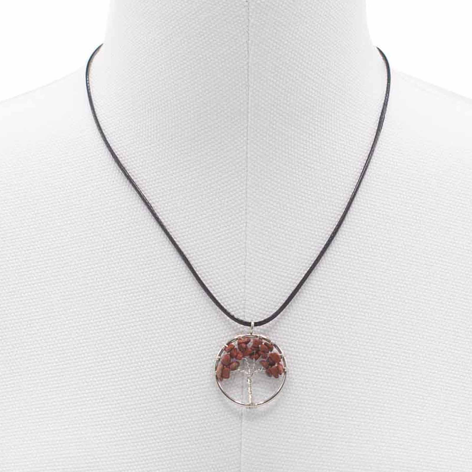 Prívesok-náhrdelník Strom života jaspis červený
