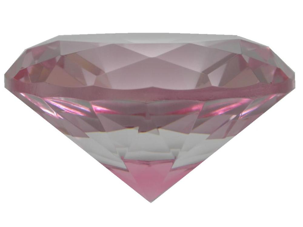 Krištáľový diamant veľký ružový